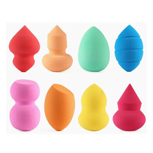 Many shapes powder puff box package cosmetic puff