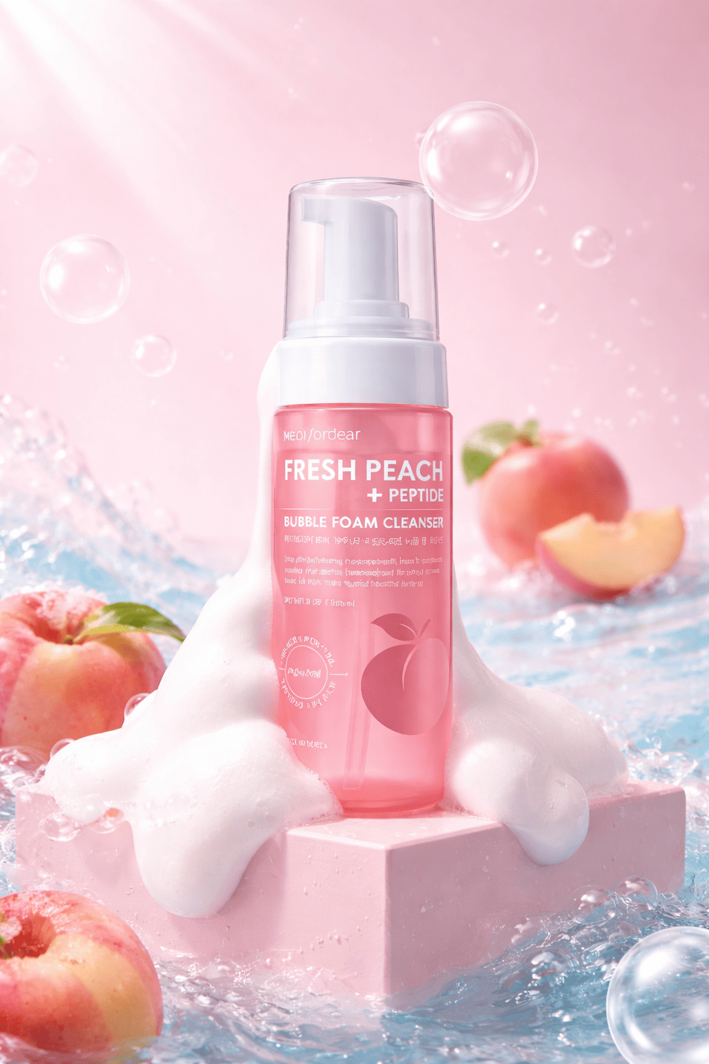 MEDIFORDEAR BUBBLE FOAMING CLEANSER [PEACH + PEPETIDE]