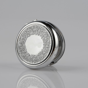 Metal round makeup mirror/cosmetic mirror/pocket mirror with the lovely shoes