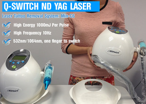 Mini Q switched nd yag laser tattoo removal pigment Eye line Freckle Laser Beauty Equipment