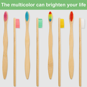 Natural bamboo Toothbrushes Charcoal Toothbrush with BPA-free Nylon Bristles Biodegradable Toothbrush