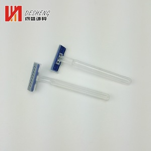 Personalized custom handle face shaving male twin blade plastic manual razors