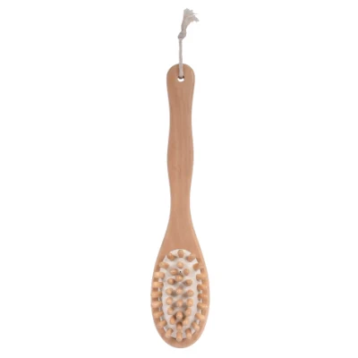 Private Brand FSC Wooden Handle Bath Brush with Massage Head