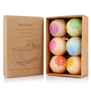 Private label custom natural organic fizzy bath bomb gift set natural