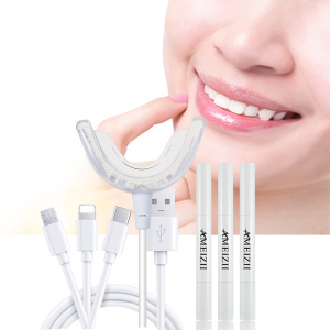 Private Label Wired LED Lamp Beads Teeth Whitening Machine Tooth Whitener Pen Kit Oral Hygiene Blanqueador Dental Equipments