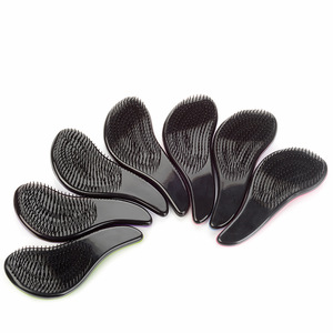 Salon Styling Anti-static Hair comb Fashion Plastic Detangling Handle Hairbrush