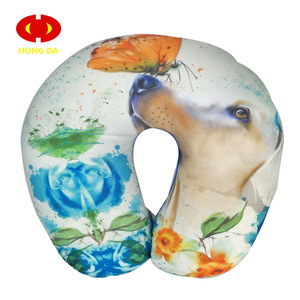 U-shape micro beads filling personalized neck pillow for travel rest