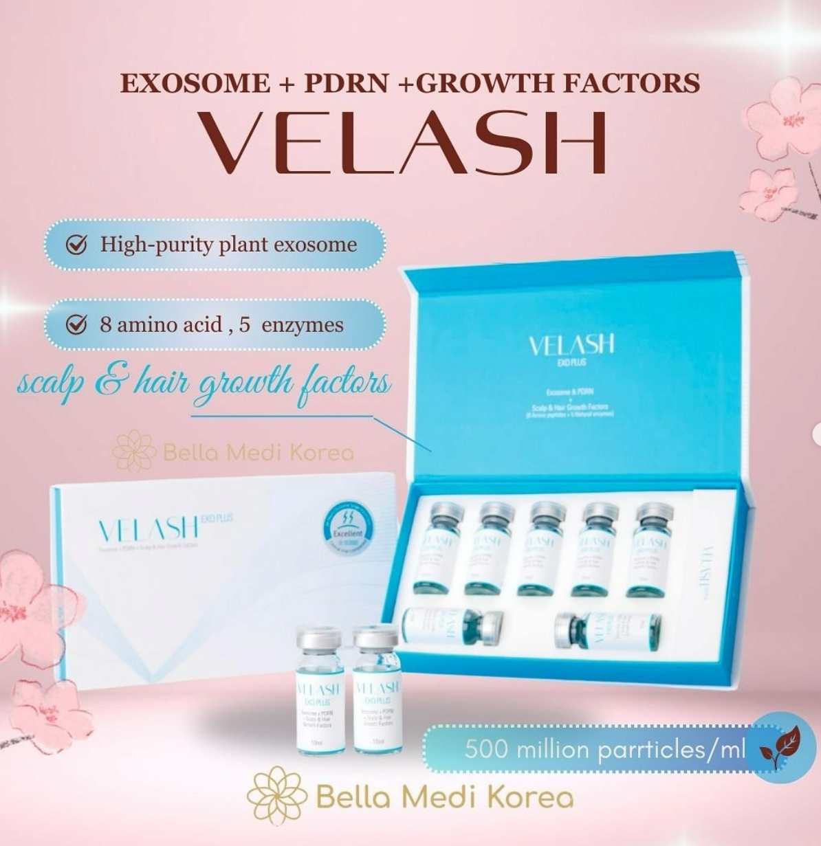 VELASH Exosomes + PDRN + Hair &amp; Scalp Growth Factors