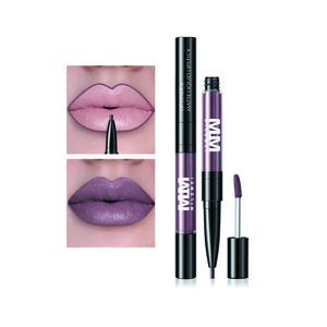 Waterproof Long Wear Matte Double End Lip Gloss And Lip Liner