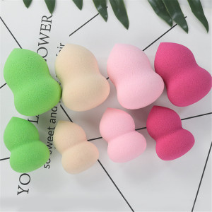Wholesale 7 Color Gourd Beauty Puffs With Packaging Private Label Microfiber Sponge Makeup Puff
