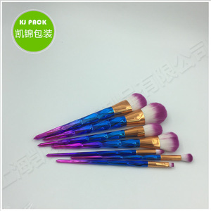 wholesale 7pcs set rainbow cosmetic makeup brush set makeup brushes tools set