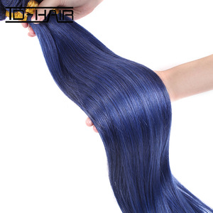 wholesale indian human hair bundles 100% indian human hair weaving pure color blue hair extensions