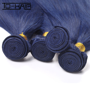 wholesale indian human hair bundles 100% indian human hair weaving pure color blue hair extensions