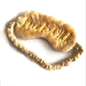 Wholesale Pink   Soft Fluffy  Sleeping Eye Mask   Cute   Embroidery Letter EyeShade  Comfortable Eye Patch For Traveling