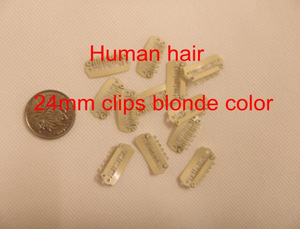 Wholesale Wig Toupee Hairpiece Snap Clips 6 teeth metal hair clips hair extension 2.4cm snap clips for hair extension