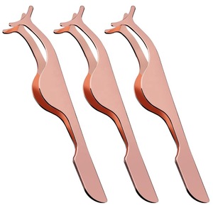 Wholesale Women Professional Make Up Tool Rose Gold Heat Eyelash Curler