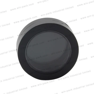 Winpack Empty Black Color Round Compact Powder Case for Makeup Cosmetic Packing