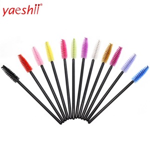 Yaeshii Wholesale Disposable Eye Extension Tools Plastic Handle Colorful Mascara Wands Eyelash Brush
