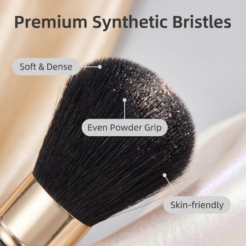 5-IN-1 Portable Mini Retractable Kabuki Makeup Brushes Custom Logo Black Travel Powder Eye Shadow Eyeliner Makeup Brushes Kit