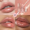 High quality custom logo nude lipgloss high pigment Water Glossy Moisturizing Hydrating Lip gloss with pouch