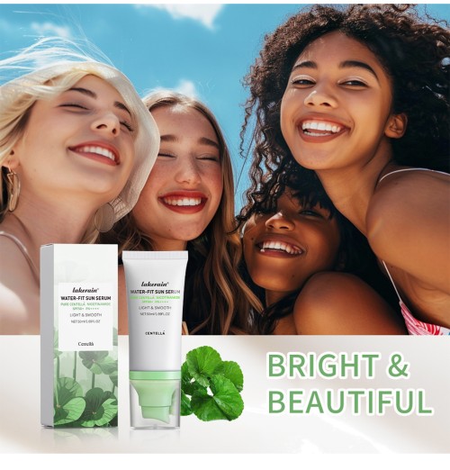 Lakerain Centella Asiatica Sunscreen Essence Lotion, Refreshing Non‑Greasy UV Protection, Soothing Moisturizing Sun Lotion for Face
