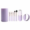 6 in 1 Travel Makeup Brush Set with Mirror