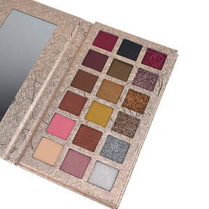 18 Colors Private Label Eyeshadow Pans Box Custom And Blusher Eye Shadow Applicator
