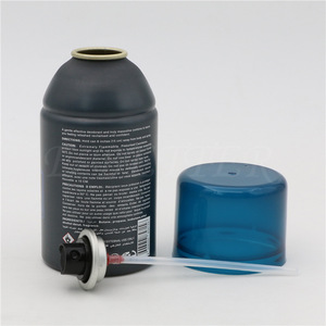 250ml empty aluminum aerosol can with over cap