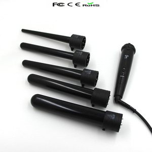 5P Ceramic Hair Curler Set 5 Sizes Curling Wand Rollers 5 Part Curler