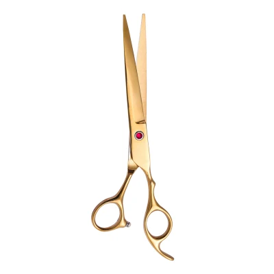 7inch Japan Steel High Quality Golden Dog Hair Grooming Scissors