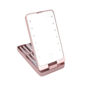 Amazon Hot Selling 12 Pcs Led Battery Powered 360 Degree Rotation Led Light Makeup Mirror
