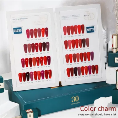 AS Private Label Varnish Valentine Day Rose Red Gel Nail Polish Set OEM Custom Logo Nails Art Colors Gel Varnish Nail Lacquer Soak off Gel Polish for Wholesale