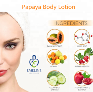 Best Skin Whitening Organic Papaya Body Lotion with Kojic Acid