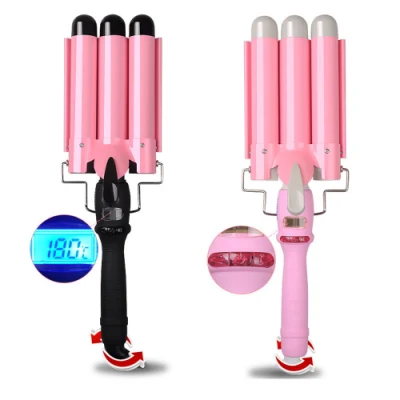 Ceramic Ionic Big Wave Curler Automatic LCD Curling Iron