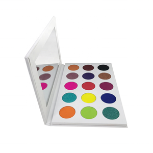 Cosmetic makeup 15 color wholesale glitter eyeshadow palette print your private label