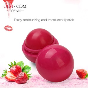 Custom Hot Sale Ball Shape Lip Balm Waterproof Moisture Lip Balm Ball