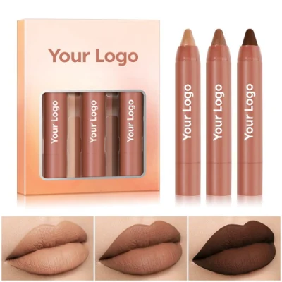Custom Logo Matte Lipstick Pen Long Lasting Velvet Lip Crayon Set