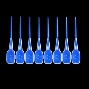 Customized Soft silicone tooth brush/ Dental Floss picks/ Toothpick Ended Rubber Tipped Soft Interdental Brush