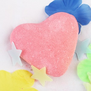 handmade fizzer heart bubble kids bath bombs