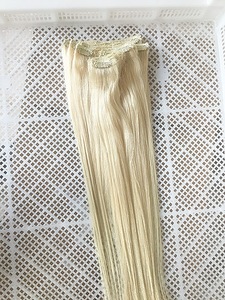 hot new products Various High Quality human hair Platinum Blonde Clip in White Hair Extensions