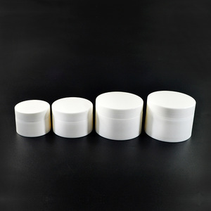 hot sale luxury round 30g 50g 100g 120g white pp plastic cosmetic jar for skin care cream