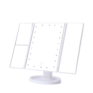 Illuminated Vanity 3 zones  Foldable USB Lamp Rotatab lLED Makeup Facial Beauty Skin Care Cosmetic Mirror with  22 Light