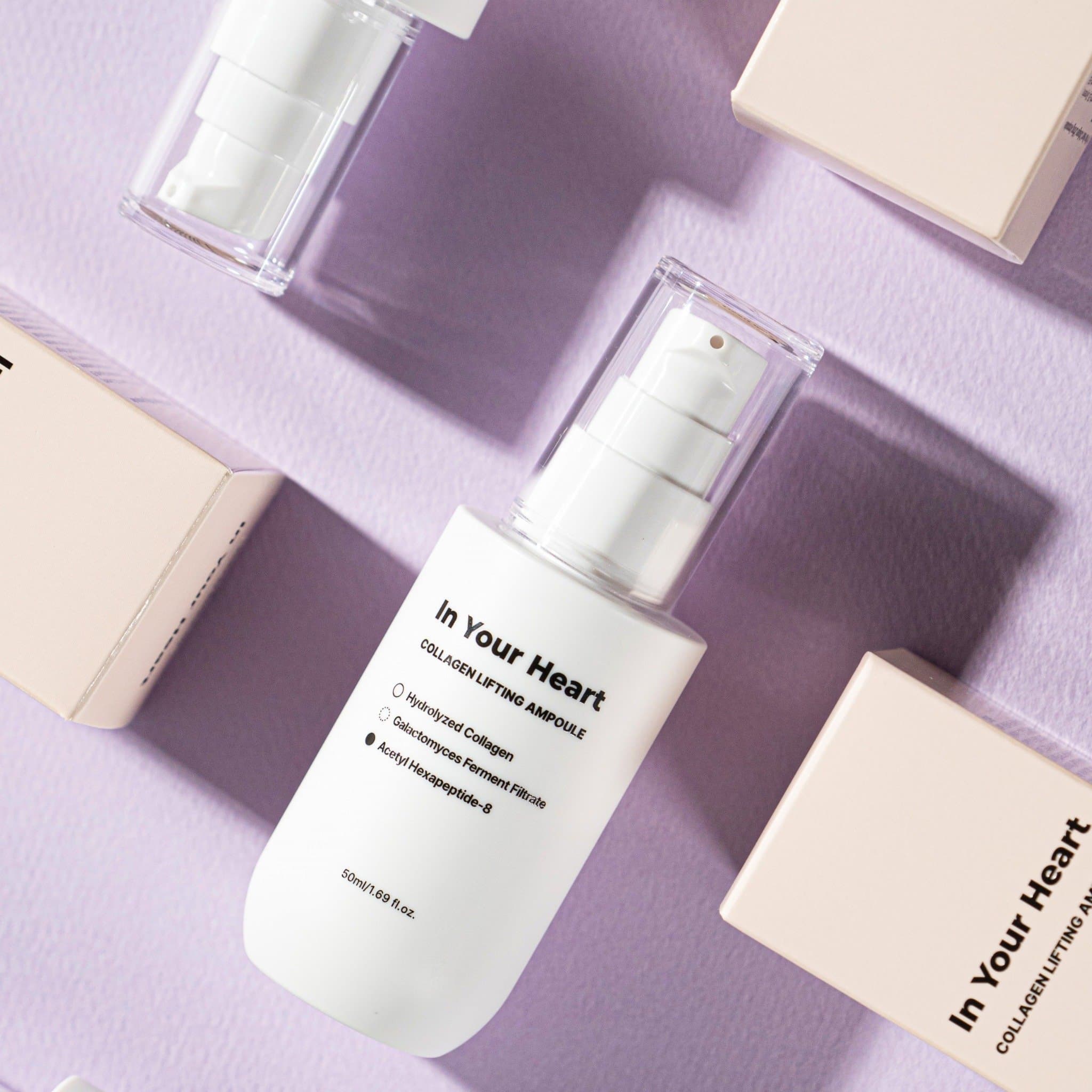 [In Your Heart] Collagen Lifting Ampoule 50ml Anti-Wrinkle Peptide Serum, Brightening, Hydration