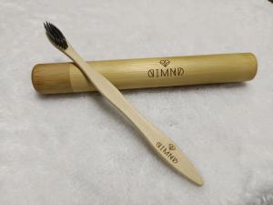 low moq wholesale 100% Natural Biodegradable Eco Friendly Wooden Customized logo Custom soft baby Bamboo Toothbrush