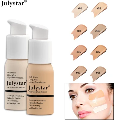 Makeup Oil Control Foundation Cream Concealer Foundation Cream Soft Matte Finish Long-Lasting Liquid Foundation