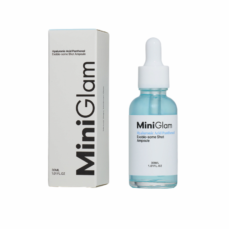 MiniGlam Hyaluronic Acid Panthenol Exobio-some Shot Ampoule – Deep Hydration & Skin Barrier Repair