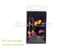New Arrival 6 Pcs Plastic Makeup Eyeshadow brush set with Sponge tip Eyeshadow Applicator