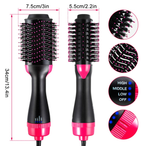 New Arrival One Step Hair Dryer and Volumizer Salon Hot Air Brush Negative Ion Generator Hair Dryer Brush