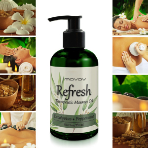 OEM/ODM Refresh Massage Oil with Eucalyptus & Peppermint Essential Oils Breast firming essential eucalyptus bulk spa oil massage