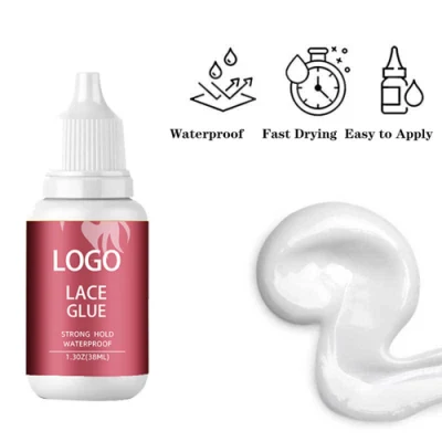 Private Label Front Frontal Vendor Lace Glue Set Remover Wig Adhesive Water Proof Strong Hold Tint Mousse Spray Extension Wig